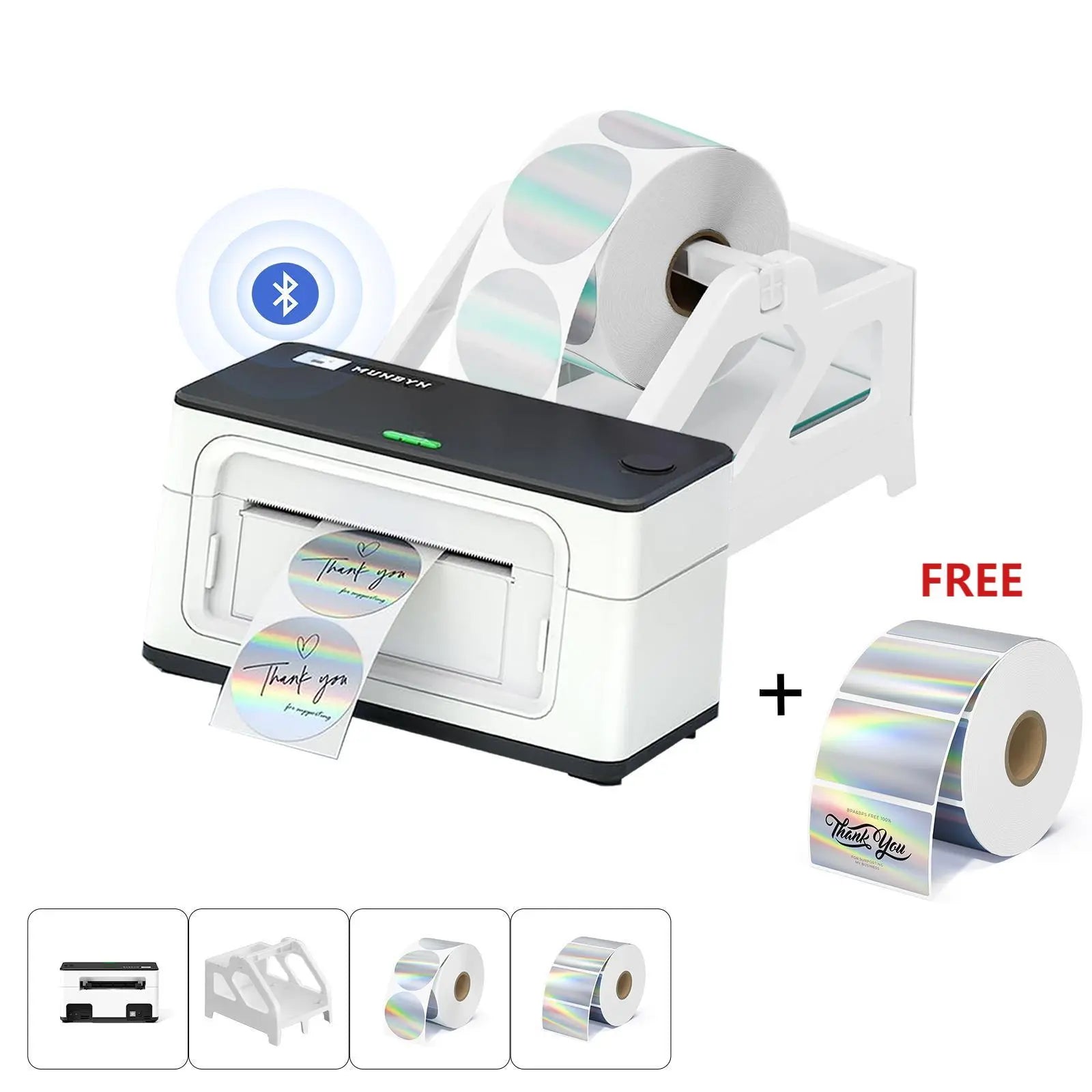 MUNBYN RealWriter 941 Bluetooth 300DPI Thermal Label Printer丨Laser Kit