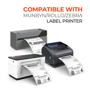 MUNBYN 4x6 direct thermal labels are compatible with most thermal label printers.