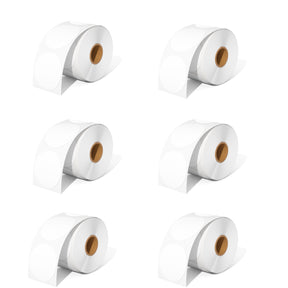 We offer six rolls of blank direct thermal round labels as a kit, with 750 labels per roll.
