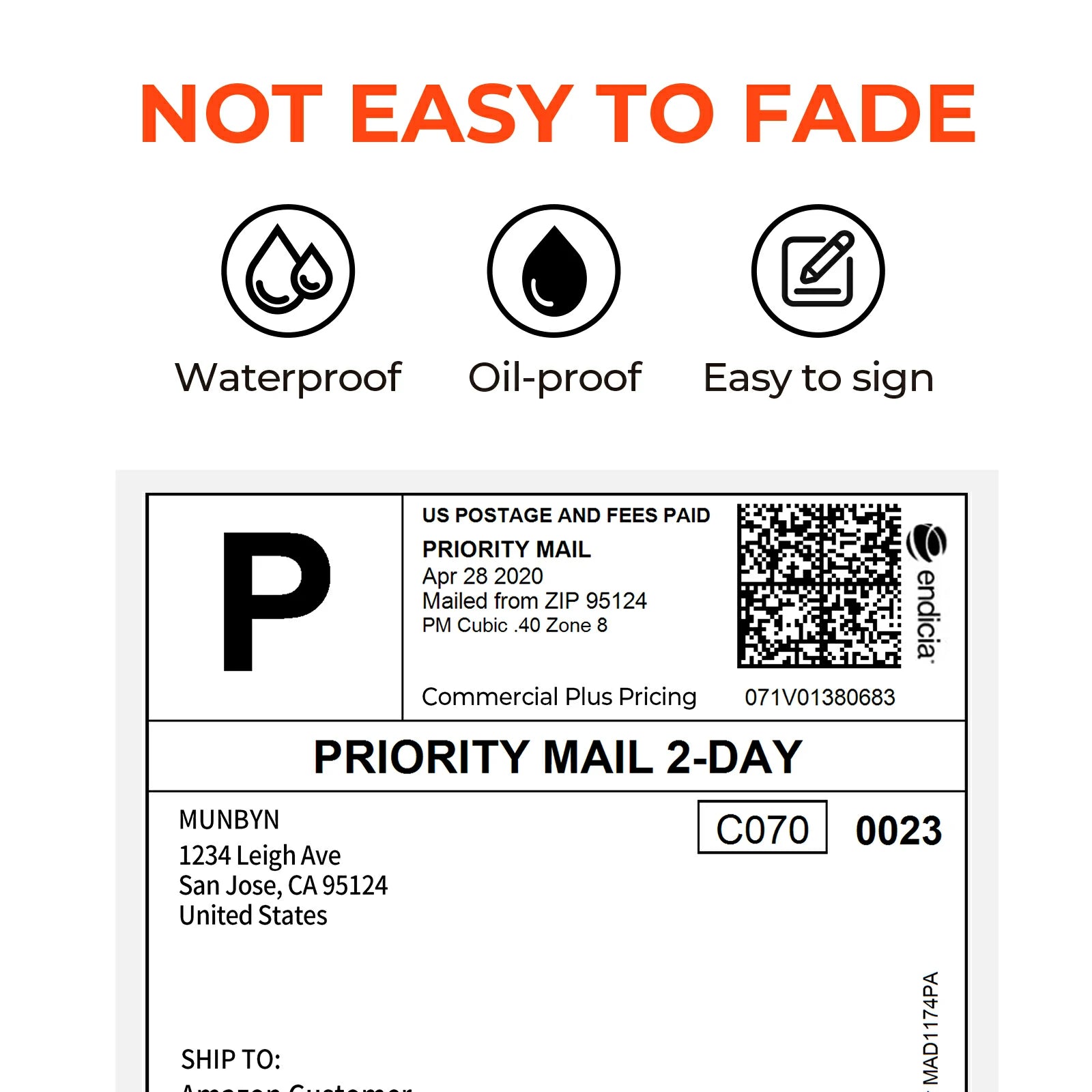 MUNBYN 4x6 Direct Thermal labels are long-lasting.