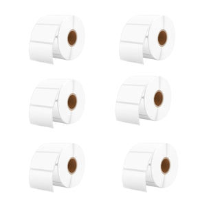MUNBYN offers a kit containing six rolls of 2.25" x 1.25" blank rectangle thermal label stickers.
