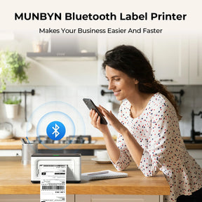 MUNBYN P941B Bluetooth label printer can make your business easier and faster.
