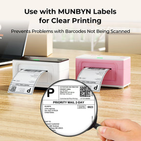 MUNBYN P941B Bluetooth printer can print particularly clear images when used with MUNBYN labels.