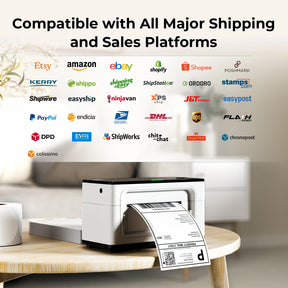 MUNBYN P941B Bluetooth printer is compatible with all major shipping and sales platforms.